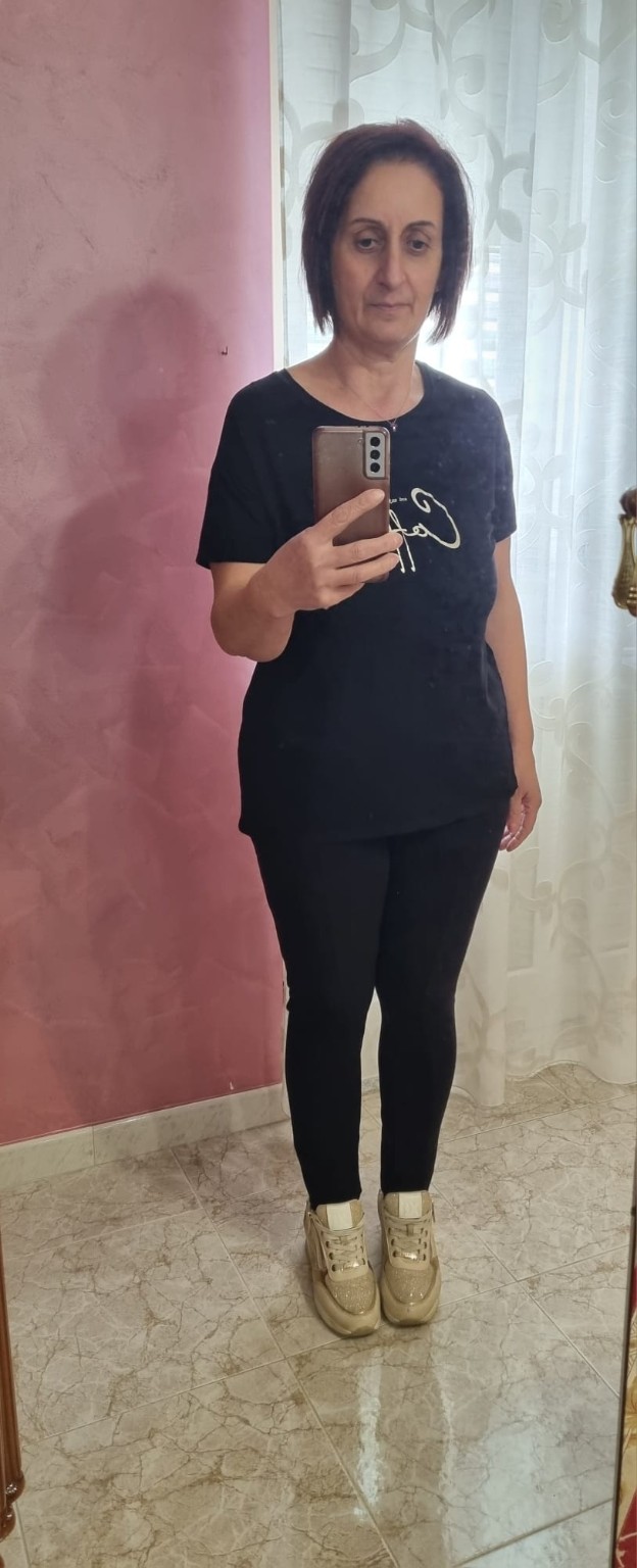 Patrizia dopo circa cinque mesi di percorso nutrizionale